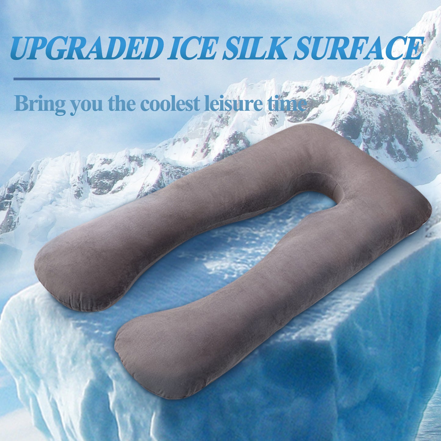 TheNurturely™ Cool Comfort U-Shaped Pregnancy Pillow