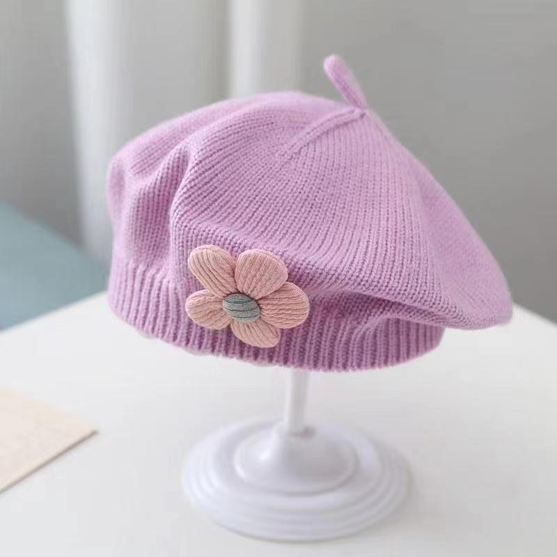 TheNurturely™ Baby Girl Knitted Wool Beret