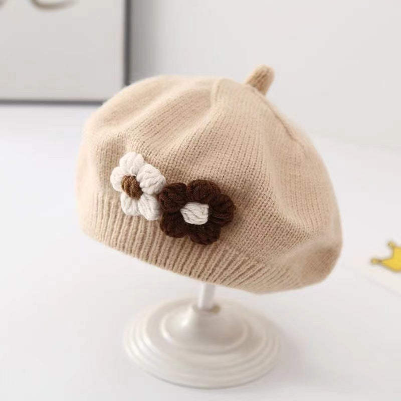TheNurturely™ Baby Girl Knitted Wool Beret