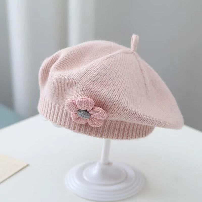 TheNurturely™ Baby Girl Knitted Wool Beret