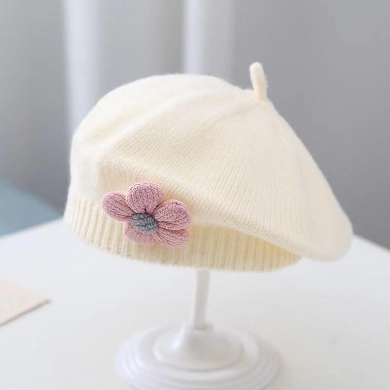 TheNurturely™ Baby Girl Knitted Wool Beret