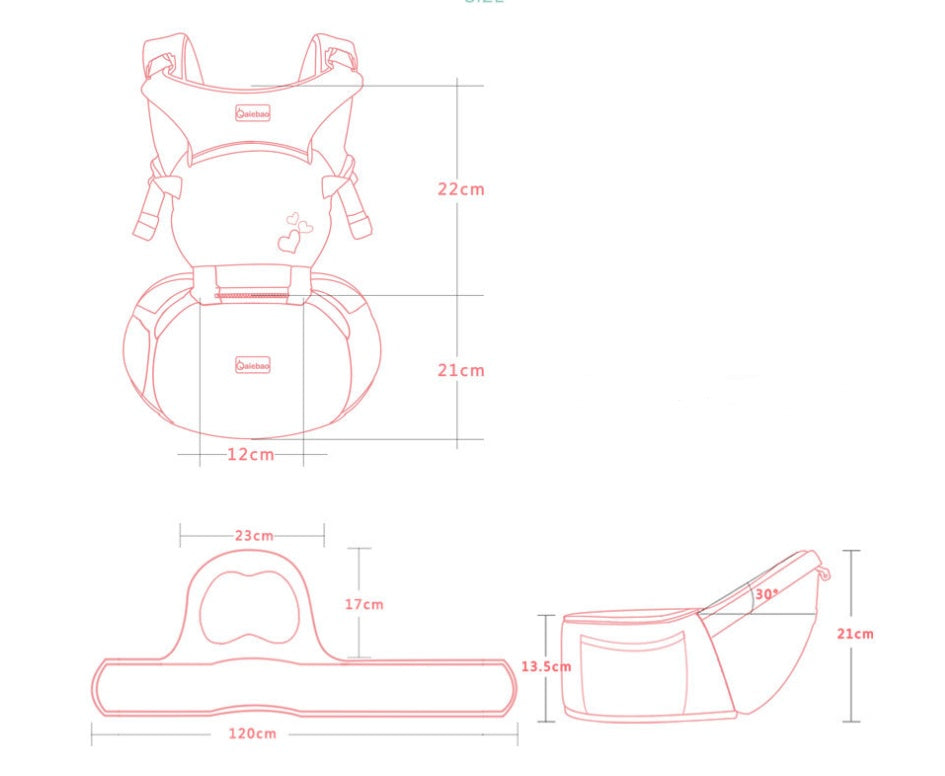TheNurturely™ Multifunctional Baby Carrier & Waist Stool